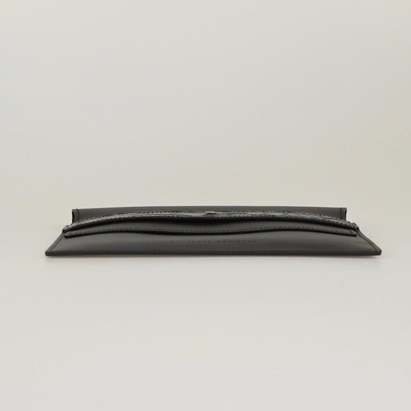 196. GIUSEPPE ZANOTTI Black Slim Envelope Clutch Leather NEW in Box 8"x5.5" $250 - Picture 5 of 5